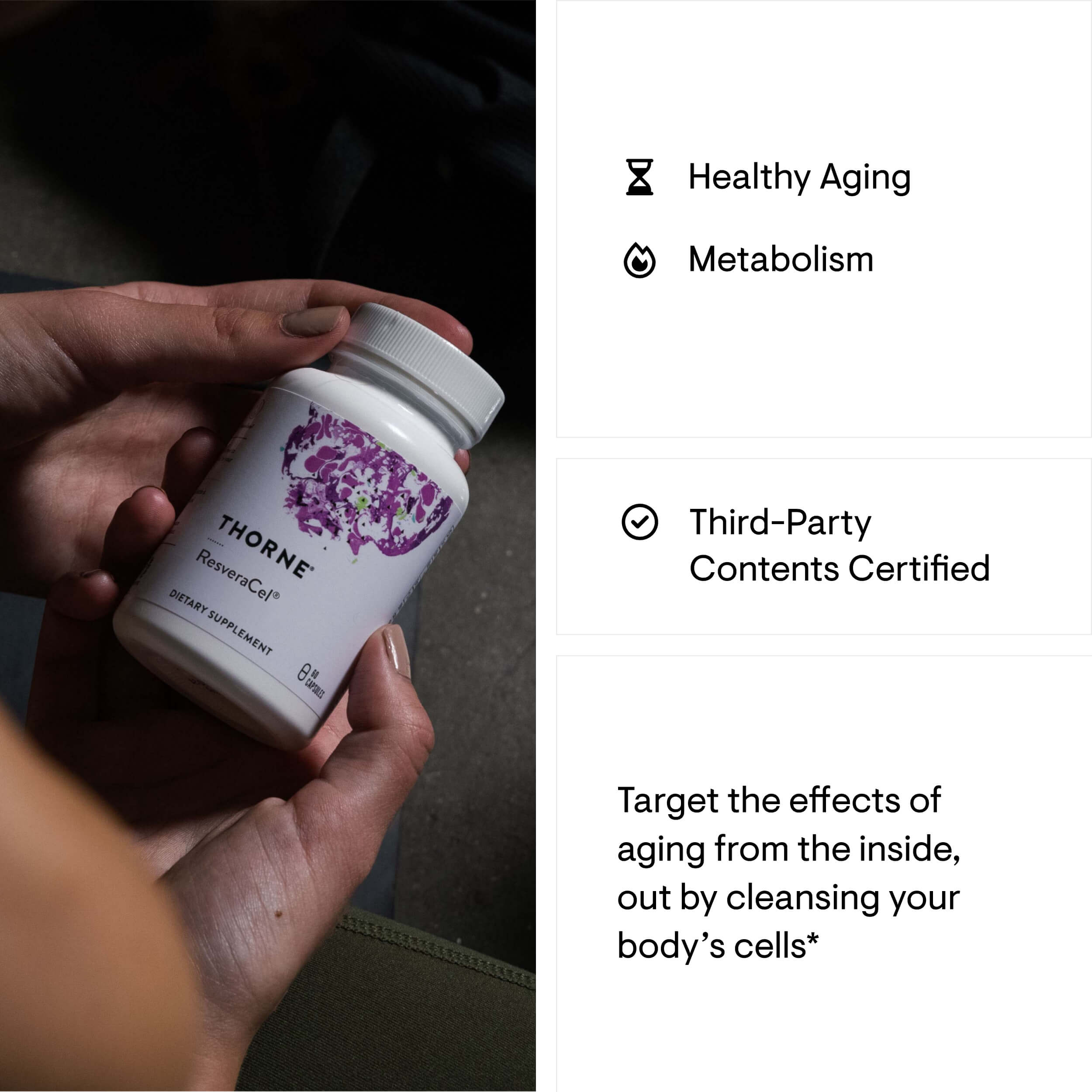 ResveraCel supplement facts label
